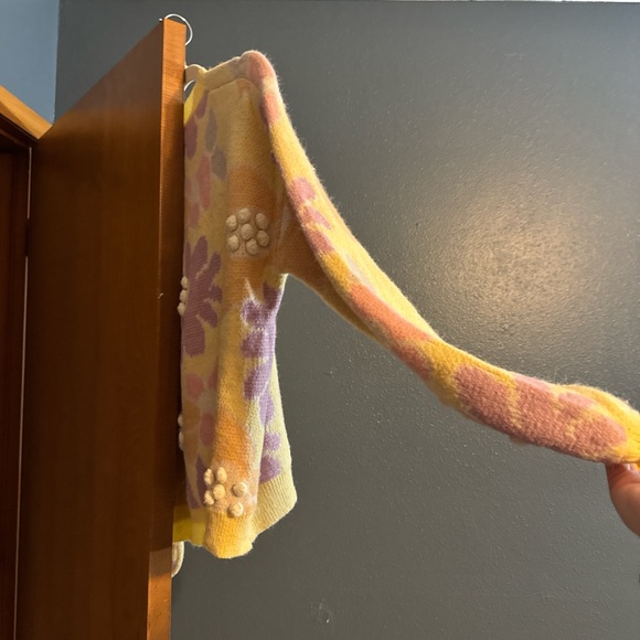 Floral Knit Sweater - Yellow, Pink, Purple - Picture 2 of 2